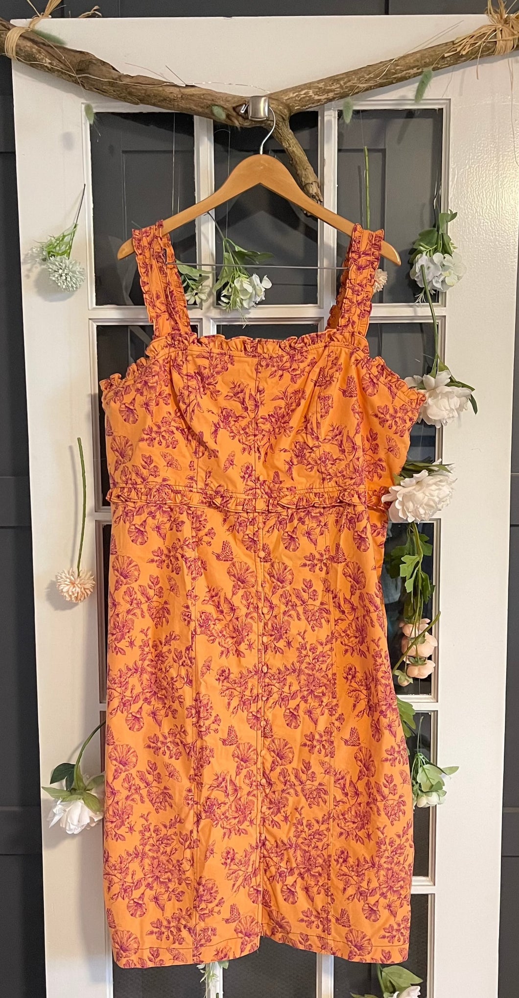 Anthropologie Linden Square-Neck Dress 3X