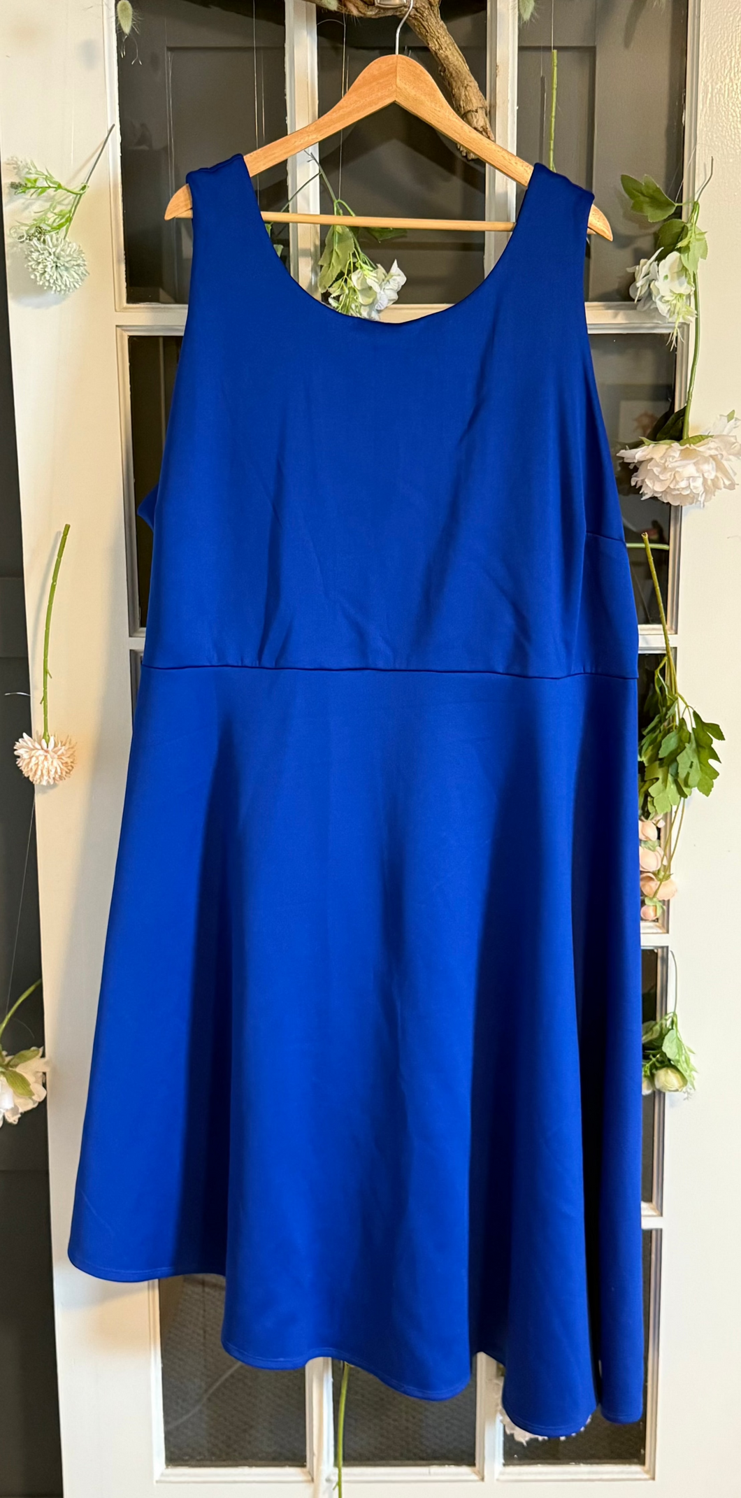 Penn. Royal Blue Sleeveless Dress with Asymmetrical Skirt 5X