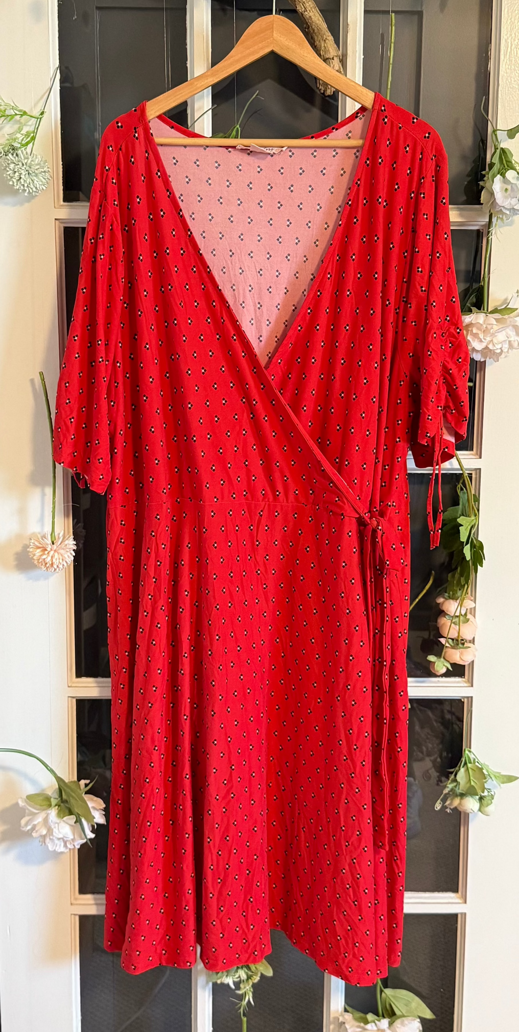 Penn. Red Wrap Dress 5x