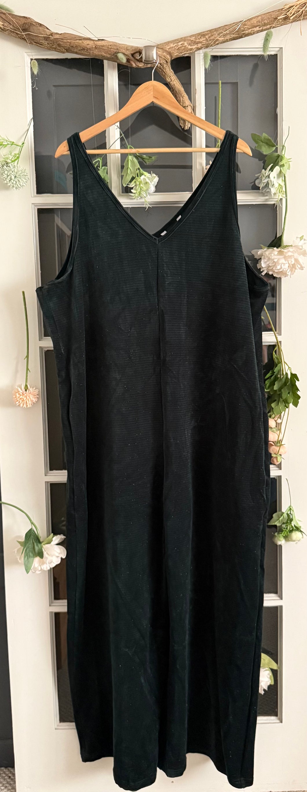 Addition Elle Cotton Blend Black Maxi 3X