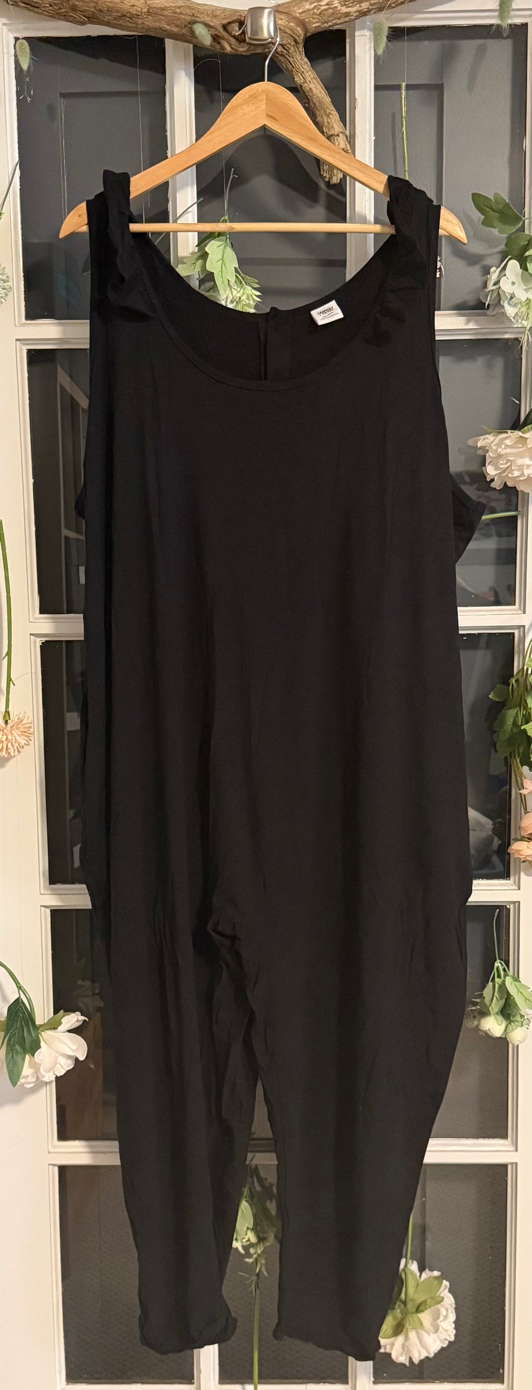 Smash and Tess Black Jumpsuit with Ruffles 4X
