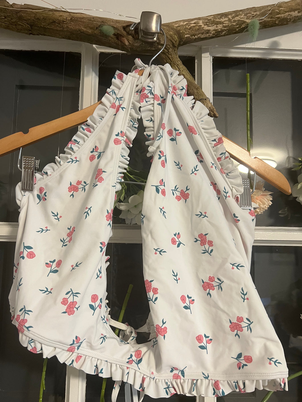 Two Floral Bikini Tops 3X