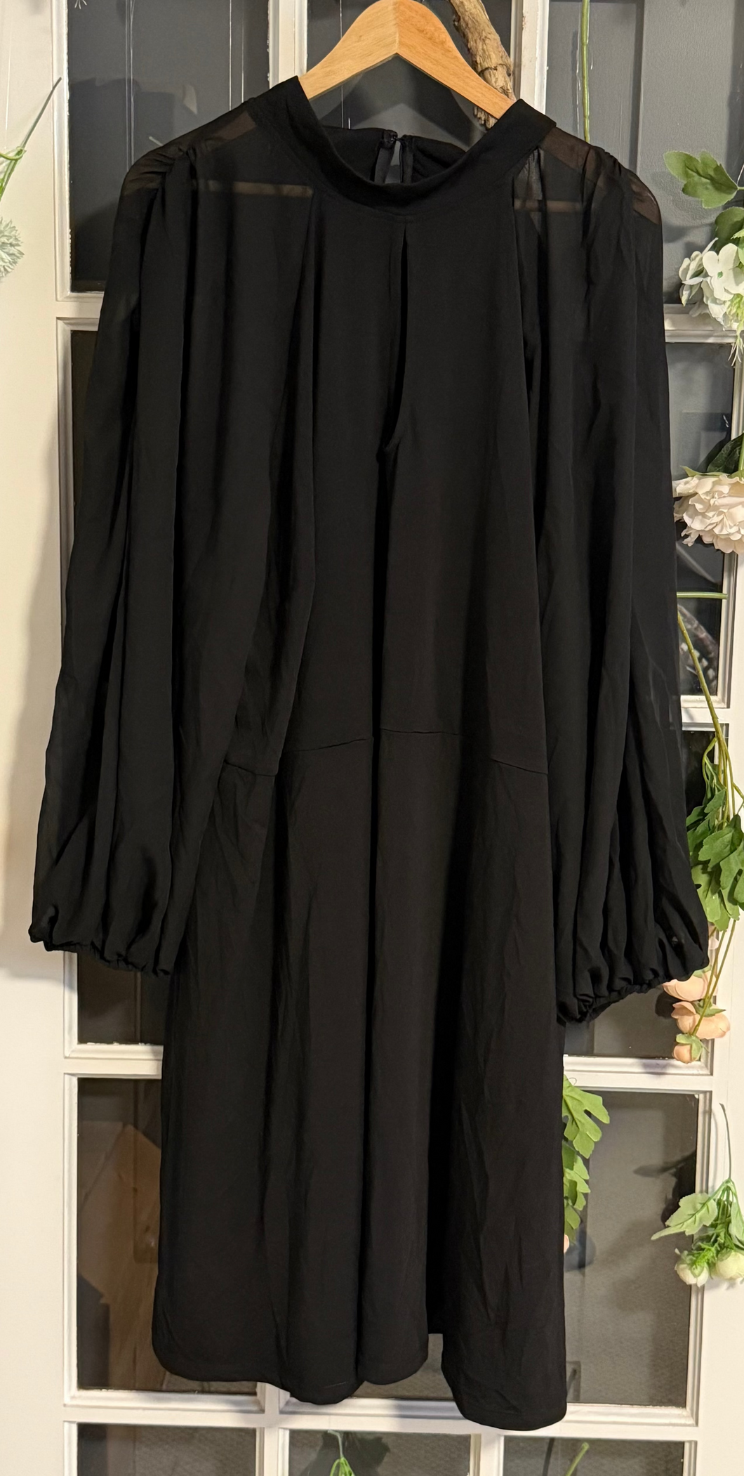 Eloquii black baby doll dress 28