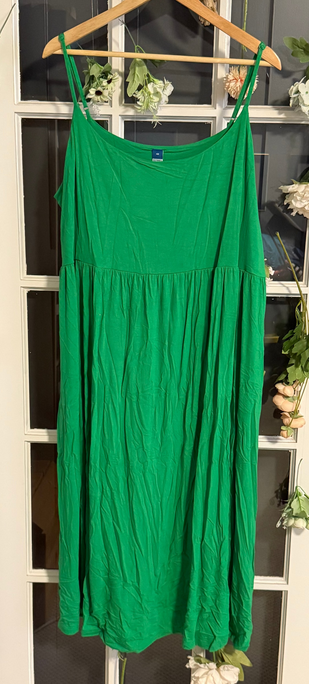 Old Navy Green Baby Doll Maxi Dress 4X