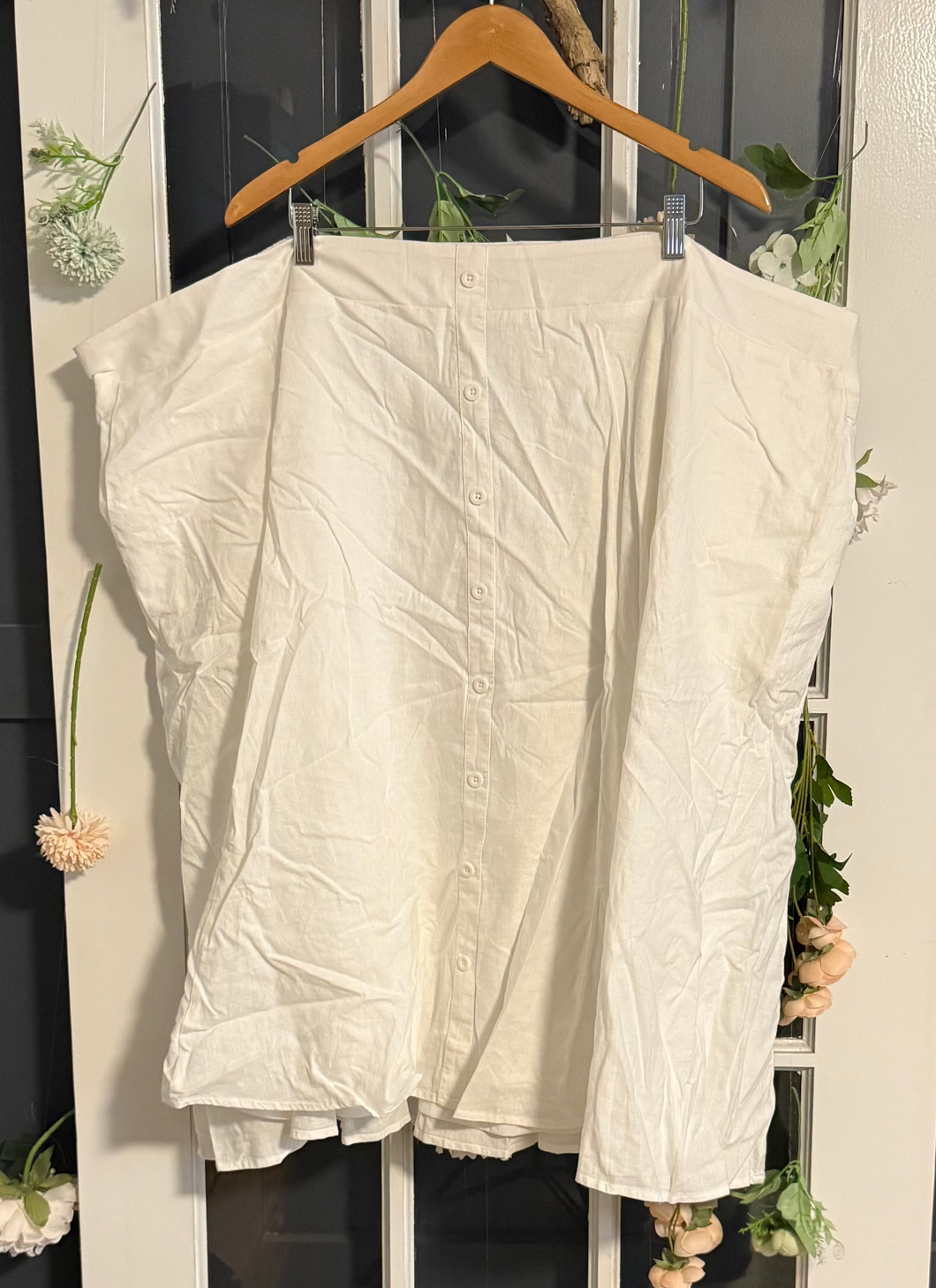 Torrid white linen skirt 6X