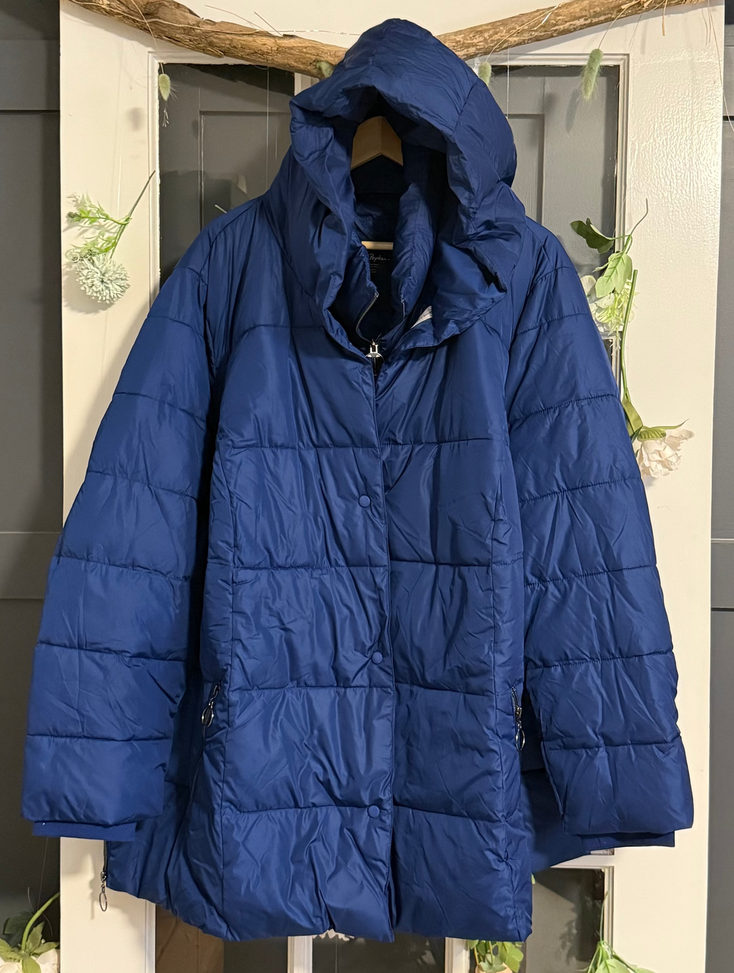 Ulla Popken royal blue puffer jacket 28/30