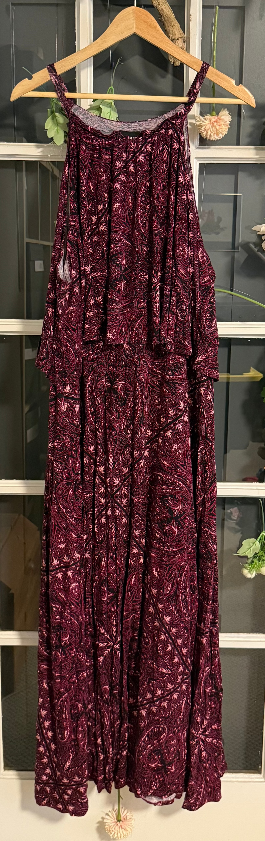 Torrid maroon maxi halter dress 4X