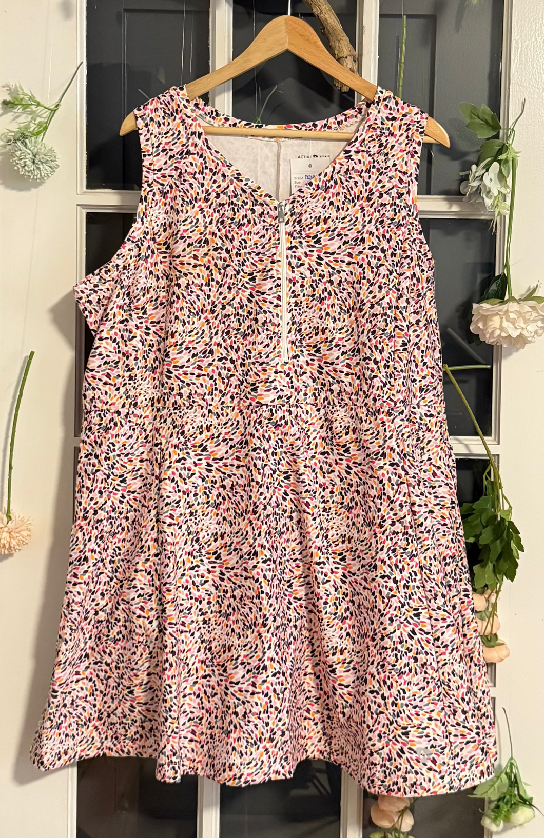 PENN active zone confetti print tennis dress 2X