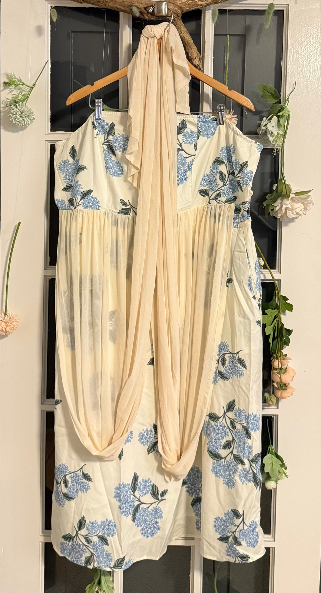Ivory floral dress 22/24