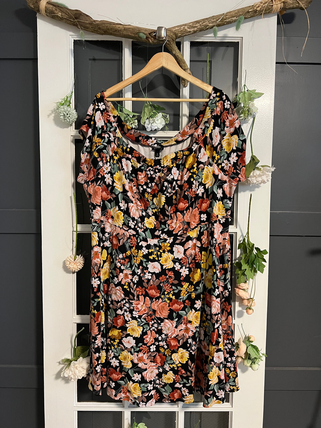 Torrid Floral Off-Shoulder Dress 5X