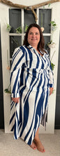 Load image into Gallery viewer, Striped Wrap Dress XXL
