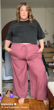Load image into Gallery viewer, Dusty Rose Wide Leg Elastic Waist Pants 3X
