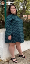 Load image into Gallery viewer, Addition Elle Green Print Shift Dress 3X
