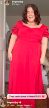 Load image into Gallery viewer, Long Red Dress with Short Sleeves 3X

