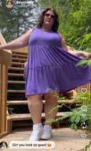 Load image into Gallery viewer, Addition Elle Purple Babydoll Dress 3X
