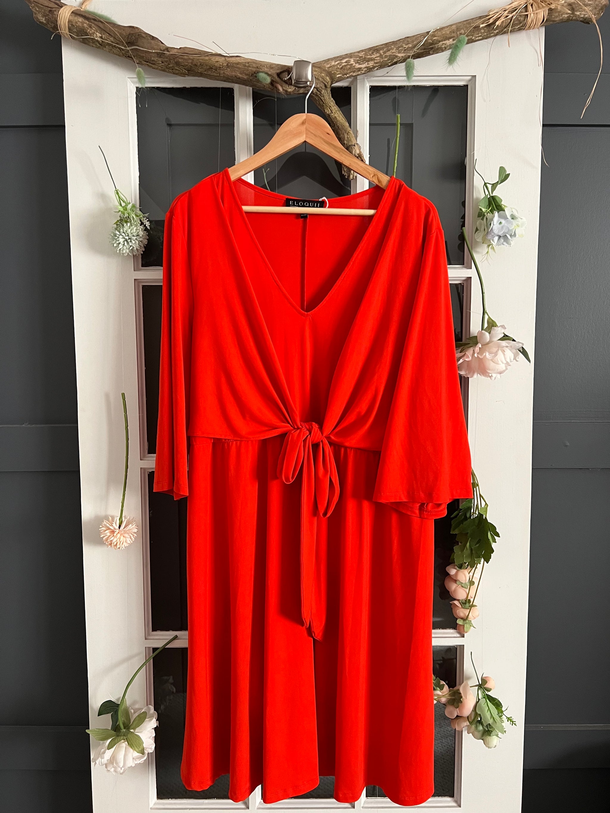 Eloquii Tangerine Dress 18 – Curvy Thrift Co