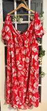 Load image into Gallery viewer, Eloquii Red Tropical Cutout Maxi Dress 28
