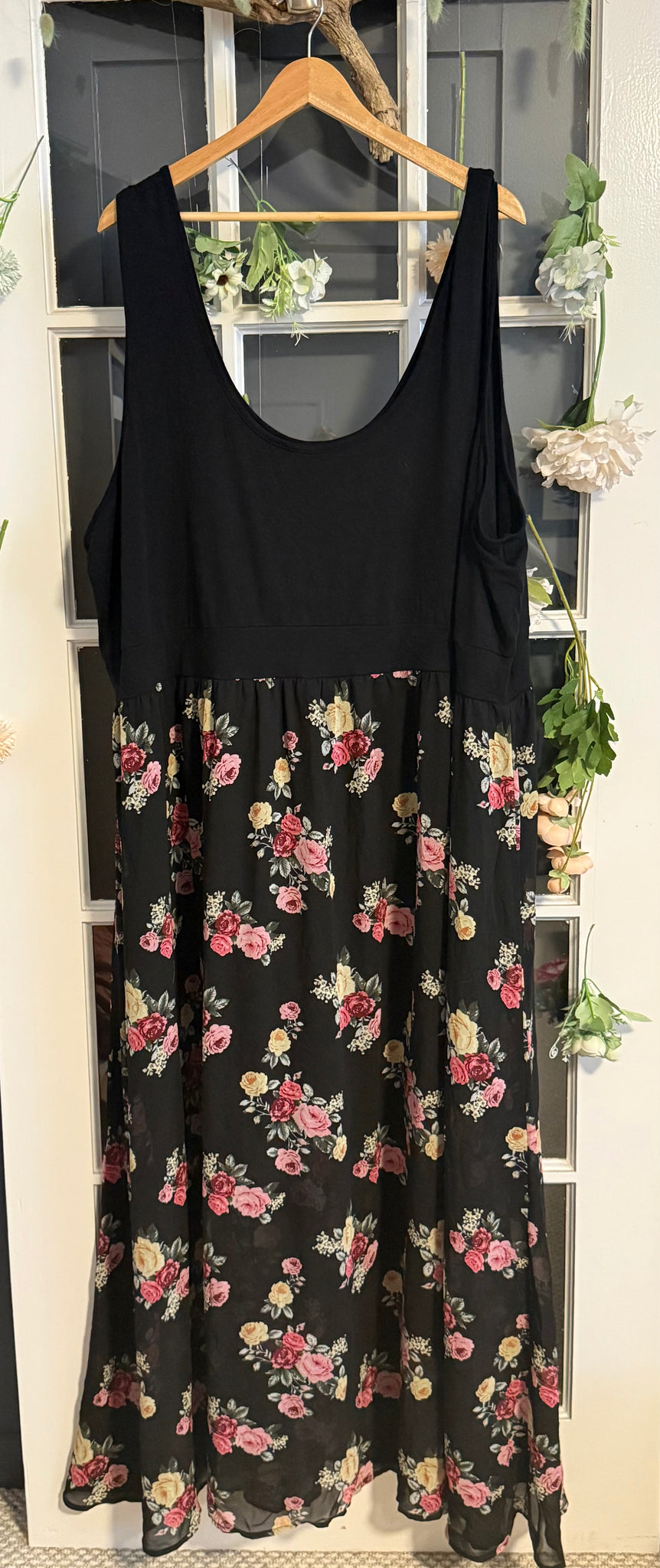 Torrid Babydoll Tank Dress with Floral Skirt 6X