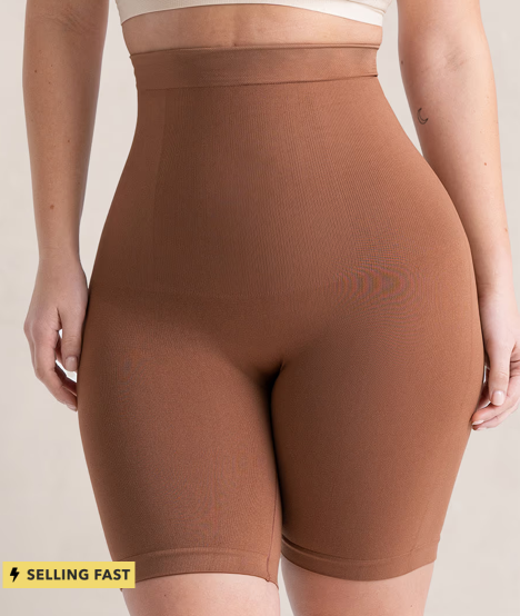 Shapermint High Waisted Shaper Short in Tan XL-2XL