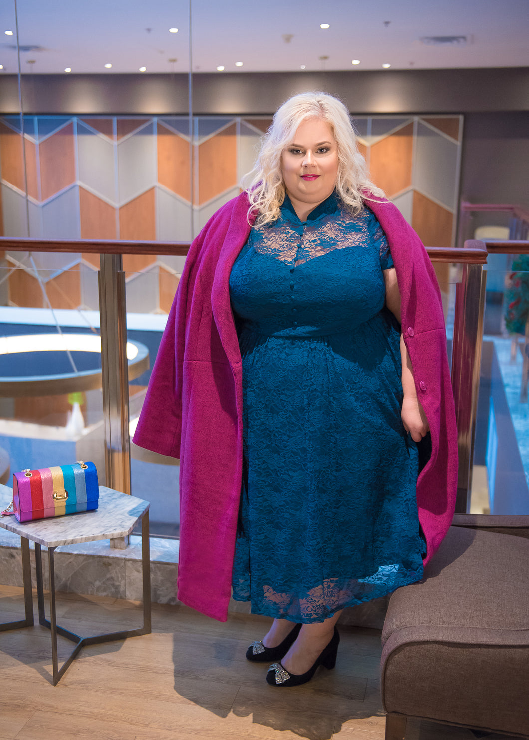 Torrid raspberry felted jacket 6X