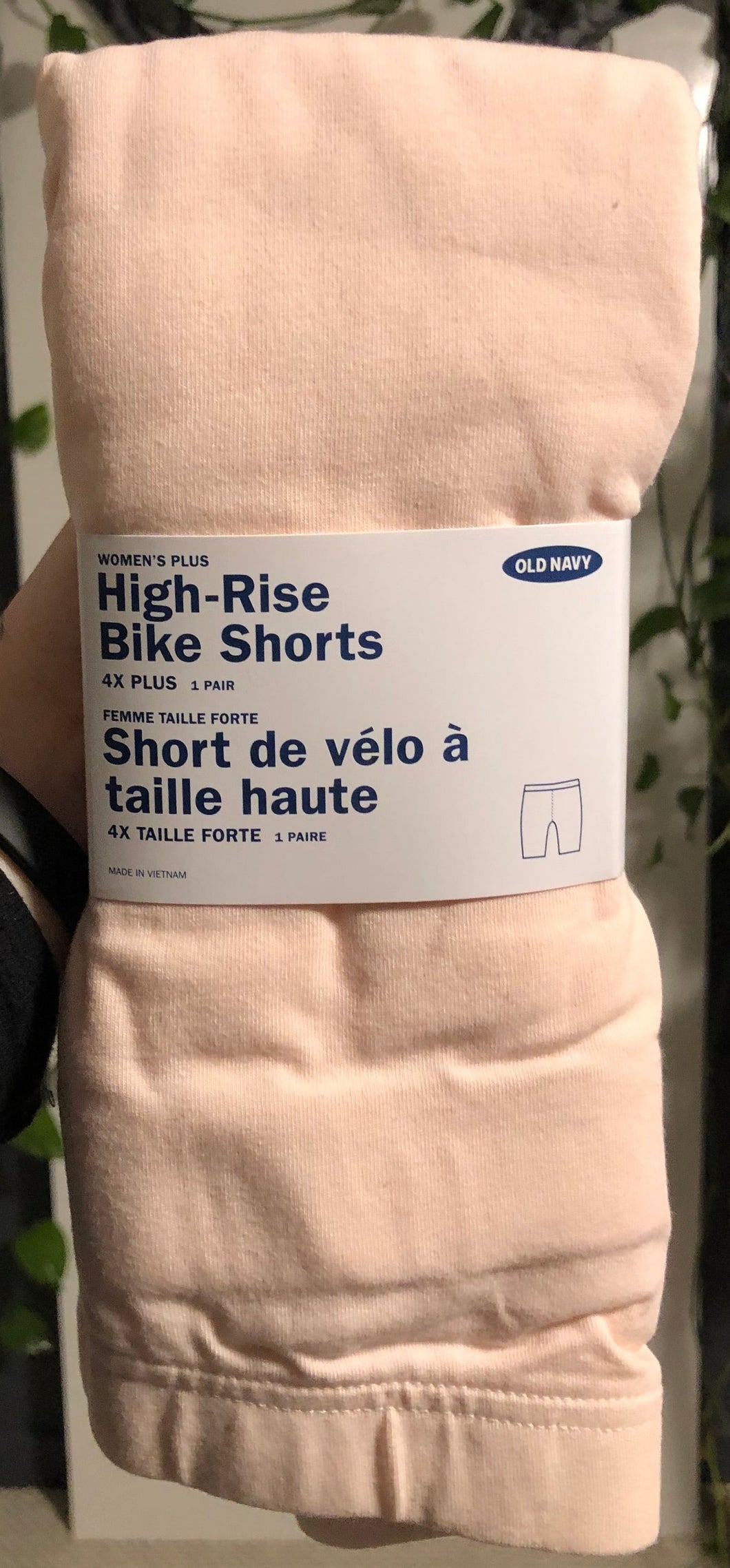 Peach High Rise Bike Shorts 4X