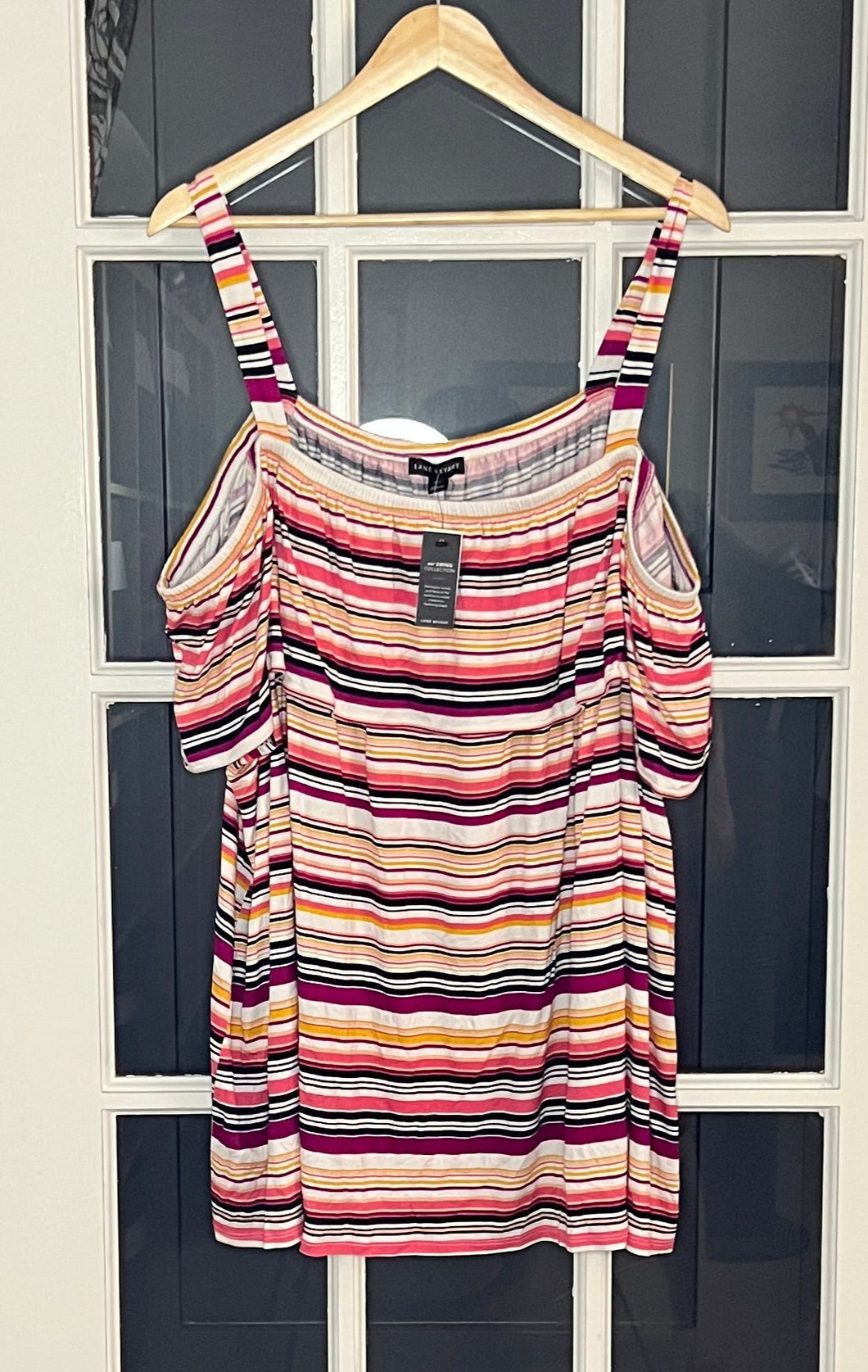 Striped Cold Shoulder Top 30/32