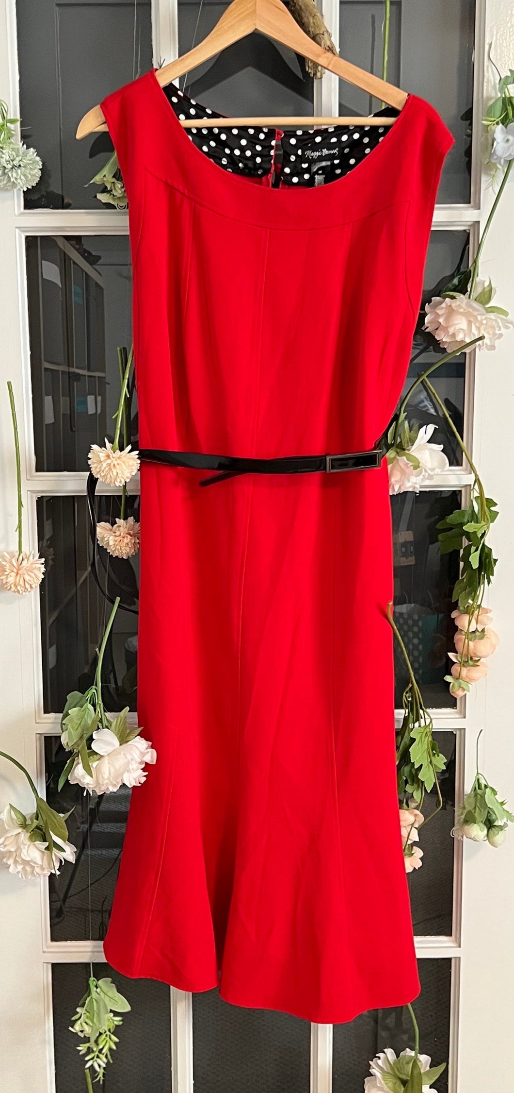 Red Sleeveless Cocktail Dress 32w