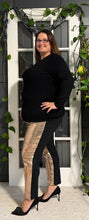 Load image into Gallery viewer, Black and Gold Sequin Pants 4X
