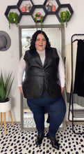 Load image into Gallery viewer, Belted Black Leather Vest 26
